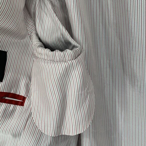 Brooks Brothers Red Fleece Mens Wool Pinstripe Jacket 40L Stretch Lined Blue - Picture 11 of 16